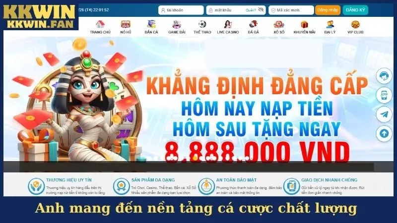 Anh mang đến nền tảng cá cược chất lượng